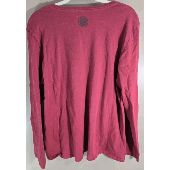 Life Is Good Crusher Tee Red Holiday Christmas Long Sleeve Grateful Sz XL - Picture 6 of 10